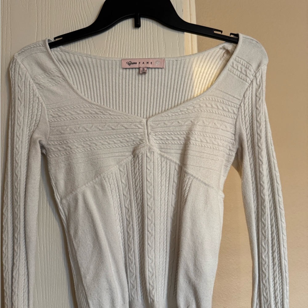 Jane White Knit Sweater